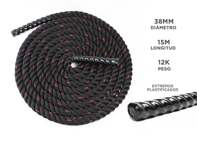 Soga de Entrenamiento Funcional 15 mts- Diámetro 38 mm